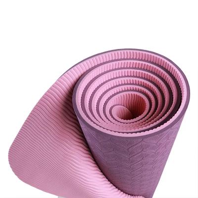 China Eco-Friendly Anti Slip 6mm Yogamatt Gym Sports Double Layer Tape Yoga Mat UV Printing Custom Waterproof Washable Durable Anti-Slip Logo for sale