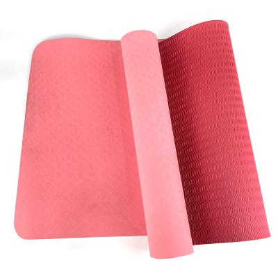 China Home Use 6MM Waterproof Washable Durable Anti-Slip Pilates Eco Non Slip Yoga Mat Exercise Equipment Rubber TPT PVC Yoga Mat for sale