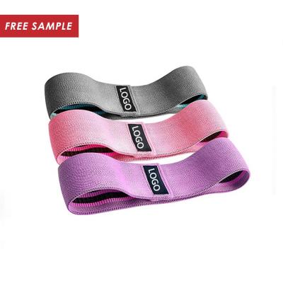 China LUXURY High Elasticity Elastic Workout Yoga Fitness Hip Booty Fabric Resistance Bands With Custom Logo for sale