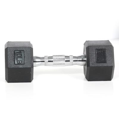 China Wholesale Home Comfortable 5 Kg 10kg Logo Gym Fitness Equipment Rubber Hex Hex Dumbbell Dumbbell Free Set Weight Pounds for sale