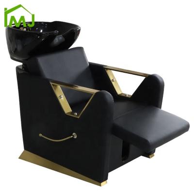 China Modern Hairdresser And Head Shampoo Chair Foot Adjustment Massage Shampoo Bowl Bed for sale