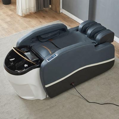 China Modern Multifunctional Washing Table Electric Spa Hair Salon Massage Shampoo Bed for sale