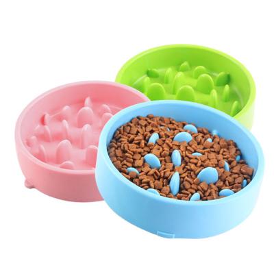 China Non-automatic Slow Feeder Dog Bowl Anti-Swallow Anti-Clog Swell Stop Pet Feeding Bowl For Dogs for sale