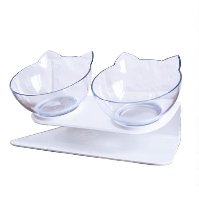 China Stocked elevated and sloped bowl-double neck protector cat bowl for sale