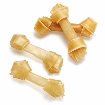 China Rawhide Sustainable Dog Flavor Beef Healthy Snacks Dog Knotted Bone In Many Types for sale