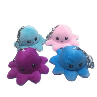 China Fun Playing 2022 Wholesale Reversible Octopus Plush Key Chain Toy for sale