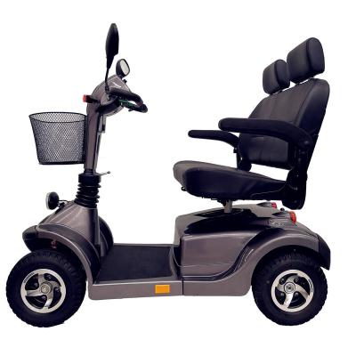 China XuanLong unisex two seat four wheel tandem electric mobility scooter for disabled man for sale