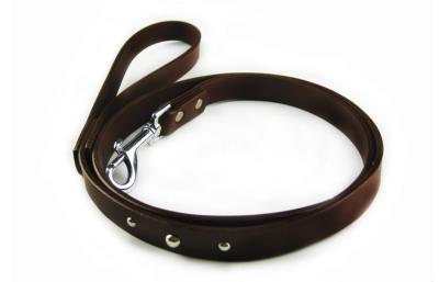 China Impeccable Genuine Pet leash in copper from 4 ’ to 6 ’ length With round rivets for sale