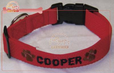 China Embroidered Custom nylon DIY dog collar / tibetan mastiff dachshund collar for sale