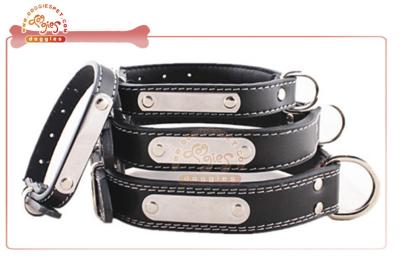 China Personalized name plated DIY dog collar for sale