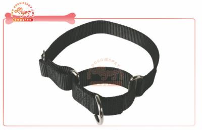 China Choke Training Martingale Nylon Pet Collar 2.5cm Width Adjustable rottweiler collar for sale