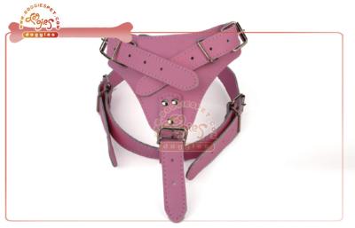 China Exclusive Luxury Custom Leather Dog Harness With y Shaped , dog travel harness for sale