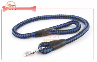 China Cord Nylon Rope Pet Leash In Double Braided And Nickel Plated Snap Hook For Dog for sale