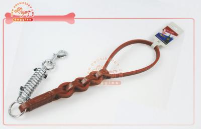 China Leather Braided Dog Short Leashes With Strong Tensile Hardware For Large Breeds for sale