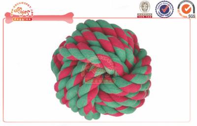 China Knotted Ball Chewing Cotton Rope Dog Toy For Puppy , Large Dog Playing Chewing for sale