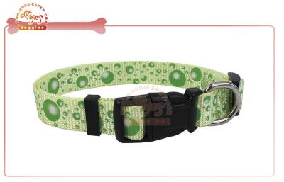 China 3/8 Inch Nylon Pet Collars And Leashes Customized Pattern Of Silk Screen for sale