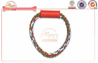 China Customized Non Toxic Harmless Cotton Dog Rope Toys With Tennis Ball for sale