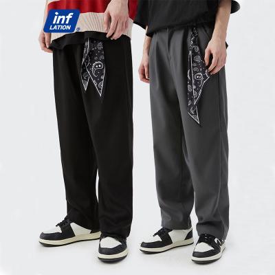 China Anti-Static Loose Vertical Casual Pants Men's Pants With Sash Hanging Leg Wide Leg Pants for sale