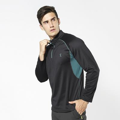 China Custom Anti-wrinkle Casual OEM Men's Clothing Plus Size Sweatshirt With 1/4 Long Zipper Sleeves Man Golf Pullovers for sale