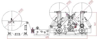 Chine machine de Rewinder de découpeuse de NCR de Rewinder de découpeuse de petit pain enorme du papier 250gsm autocopiant de 1200mm à vendre