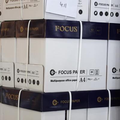 China FOCUS Brand 100% Virgin Wood Pulp 70/80GSM A4 White Copy Paper Office Paper for sale