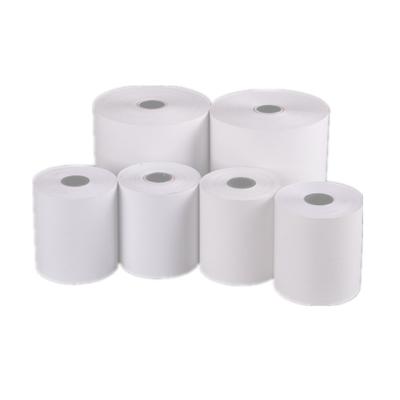 China POS Thermal Paper Roll 45-80gsm Weight Various Sizes Available 100% Virgin Wood Pulp for sale