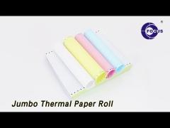 Smooth Surface Jumbo Thermal Paper Roll Wood Pulp Clearly Image