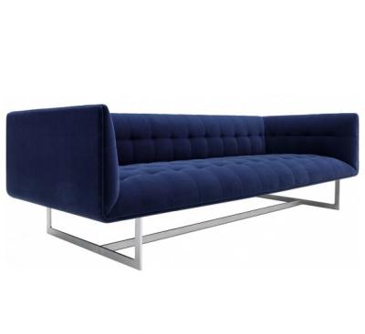 China Velvet Edward 3 seater sofa in velvet fabric / modern living room sofa for sale