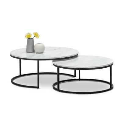 China Modern Sintered Stone Top Coffee Table Set Round Coffee Table Set for sale