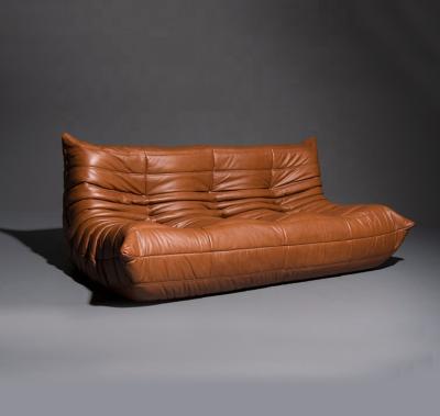 China L Shape Brown Vintage 3 Seat Lounge Sofas for sale