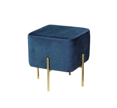 China Modern Style Velvet Square Stool Stool For Waiting Area for sale