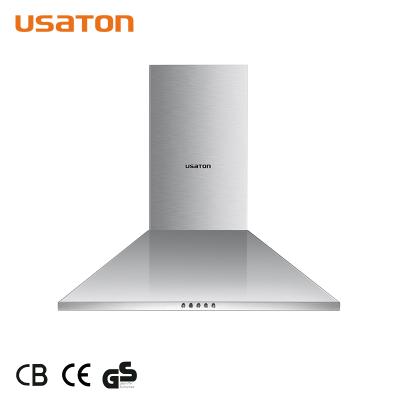 China Wall Mounted Household Kitchen Cooker Chimney Hood 3 Speed ​​Push Button Stainless Steel Chain Hood for sale