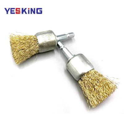 China Hot Selling Industrial Scaling Brass Curved Buffing Polishing Brush Set Mini Wire Pen Brush for sale