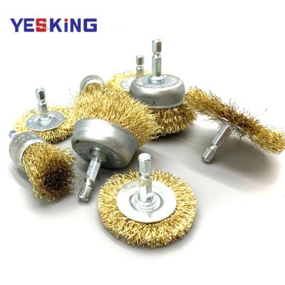 China Polishing Newcomers Crimped Polish Curved Wire Brush Brass Curved Wire Brush For Paint To Remove for sale