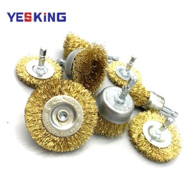 China Wholesale Industrial Buffing Polishing Rust Remover Curved Wire Brushes Set Metal Around Curved Wire Brush for sale