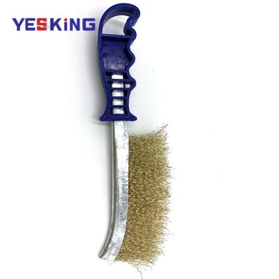 China Wholesale Eco-Friendly High Quality Plastic Handle Steel Wire Scratch Knife Industrial Polishing Sanding Brush for sale