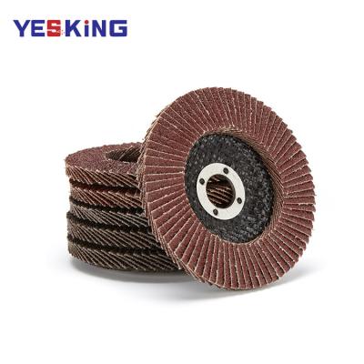 China Wholesale High Quality 4 Inch Polishing Abrasives Flap Disc Wheel Fin Sanding Grinding Disc For Metal Polishing for sale