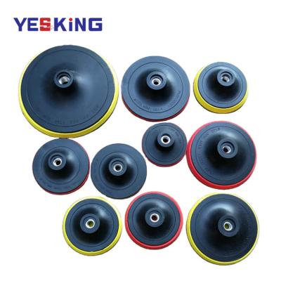 China Durable Wholesale Automobile Detailing Cleaning Polish Waxing Car Wash Clay Pad Supper Thin Angle Flexible Rubber Backer Grinder Pads for sale