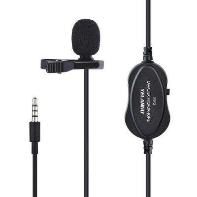 China Lavalier Microphone Yelangu Mobile Phone Condenser Lavalier Clip Microphone For Canon Video Camera Android Phone for sale