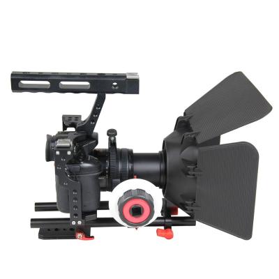 China Alloy+ABS YELANGU C500 Aluminum Plastic Camera Cage Kit With Follow Focus Matte Box A7 CAGE SET For DSLR GH4 A7S A7 A7R A7RII A7SII for sale