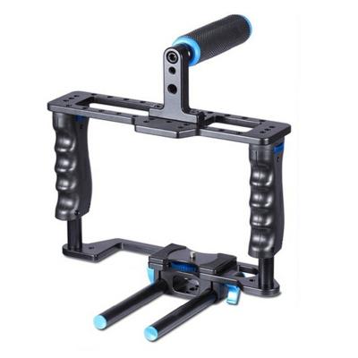 China Aluminum+ABS YELANGU C2 Black Aluminum Portable Camera Cage For Universal DSLR Camcorder for sale