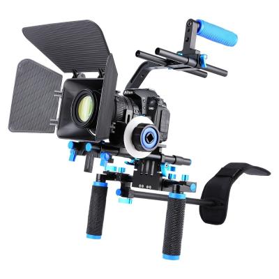 China YELANGU Camera DSLR Shoulder Mount Photographic Accessory Rig With Quick Release Baseplate, Follow Focus, Matte Box for sale