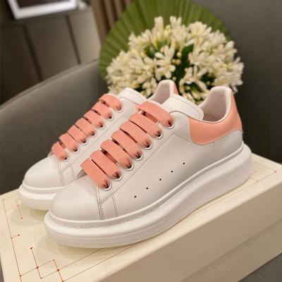 China Fashion Trend Wholesale Price Famous Brands Walking Sneaker Alexander McQueen Women Men's Casual White Platform Shoes for sale