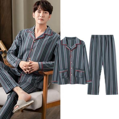 China Hot Selling Casual Trends QUICK DRY Comfort Classic Sleepwear Men's Plaid Leisure Wear Pure Cotton Men's Pajamas Set for sale