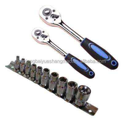 China Carbon Steel Factory Outlet Ratchet T-TYPE WRENCH HEX Socket E-Shaped Socket for sale