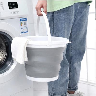 China Universal Sustainable Portable Water Container Plastic Bucket For Beach Travel Camping Hiking Fishing Bucket Folding Bucket for sale