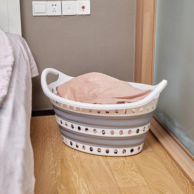 China Minimalist Custom Folding Clothes Laundry Dirty Folding Basket Organizer For Toy Tools Space Large Laundry Basket Customizable for sale