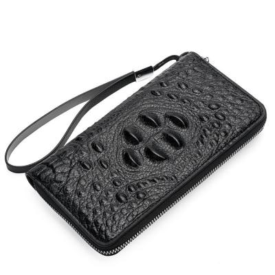 China Men's Wallet Large Capacity Multi-Card Wallet Waterproof Mobile Clutch Long Zipper Wallets Alligator Pattern Leather Waterproof for sale