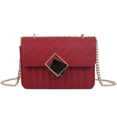 China 2021 new high quality autumn winter fashion women handbag rhombus chain single shoulder cross - body mini handbag for sale