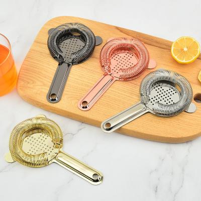 China Viable Cocktail Shaker Bartender Tool Bar Barware Stainless Steel Cocktail Strainer Ice Strainer Bar Sifter for sale